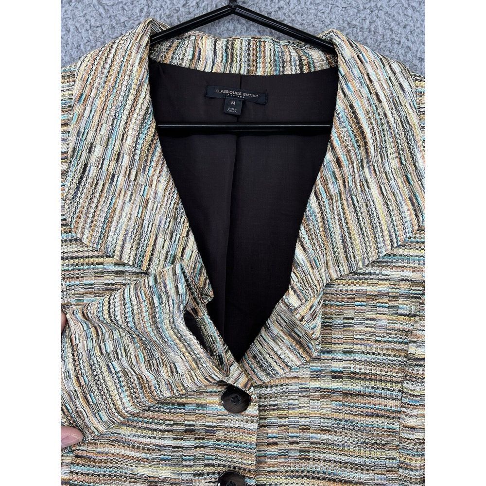 CLASSIQUES ENTIER Blazer Belted Boho Jacket Women's Medium Office Career Wear